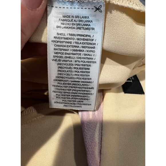 LAUREN RALPH LAUREN Floral Bubble Crepe Tie Neck Dress in Siz 14 - Picture 5 of 6